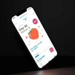 Mobile phone showing the Mediclinic Baby app